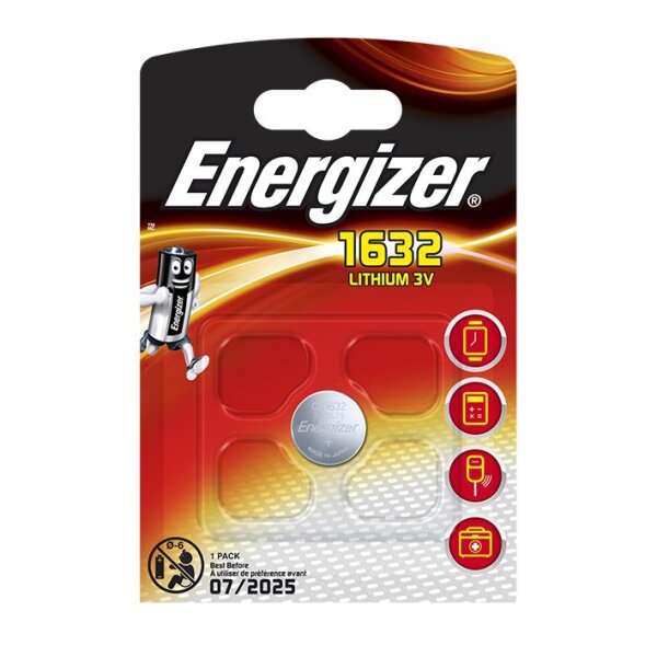 Energizer Batterie Typ CR1632, 3 V
