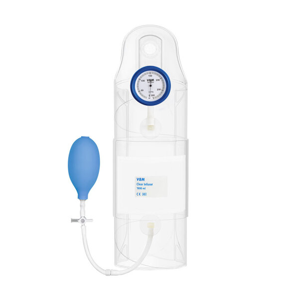 Druckinfusionsmanschette Infusor 1000 ml mit Handgebläse und Manometer (schockresistentes Präzisionsmanometer)