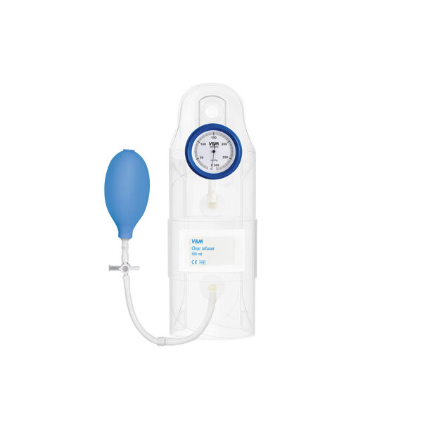 Druckinfusionsmanschette Infusor 500 ml mit Handgebläse und Manometer (schockresistentes Präzisionsmanometer)