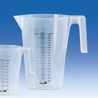 Messbecher stapelbar, PP, 2000 ml, schwarze Skala,...