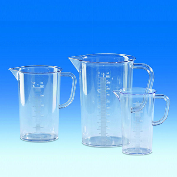 Messbecher, SAN, erhabene Skala, 3000 ml