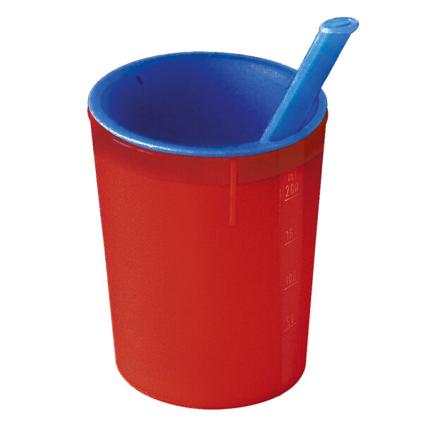 medizinische Trinkhilfe rot-blau 200 ml Beutel = 10 Stck.