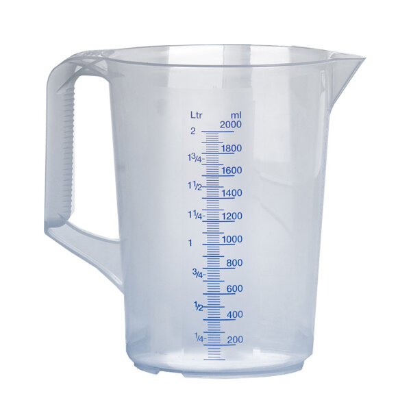 Messkanne 2000 ml, opak transparent
