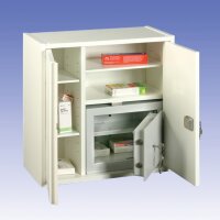 Medikamentenschrank antikweiß, inkl.Tresor