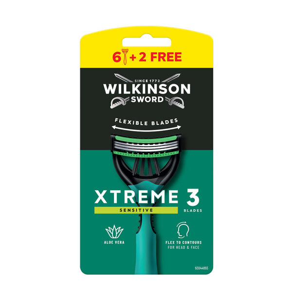 Einmal-Rasierer Wilkinson Xtreme 3 Sensitive (6+2 Stck.)