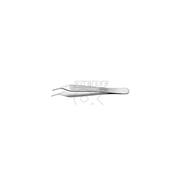anat. Pinzette nach ADSON, abgewinkelt, gerieft, 12 cm