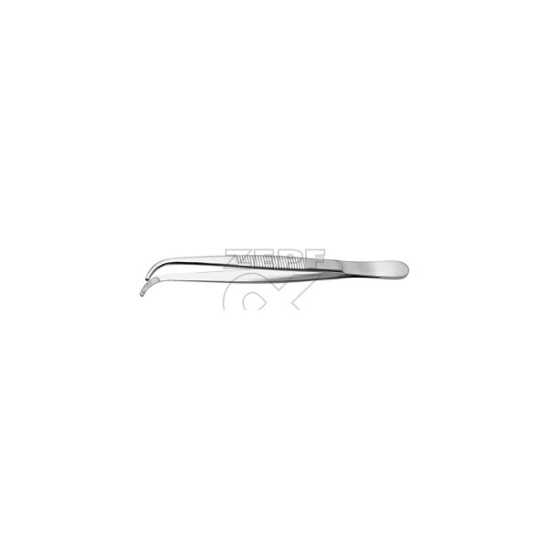 anat. Pinzette, schmale Form, gebogen 13,0 cm