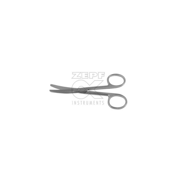 chir. Schere, gebogen, stumpf/stumpf, 14 cm