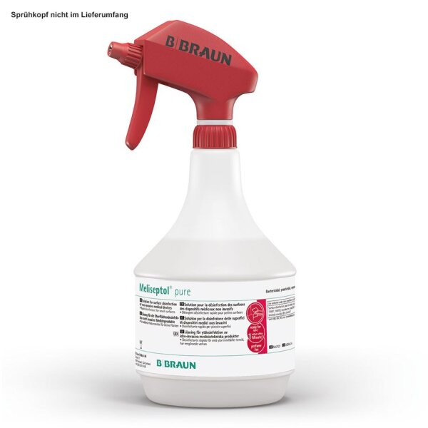 Meliseptol Pure | gebrauchsfertige Flächendesinfektion | alkoholhaltig | 1 Liter Handsprühflasche