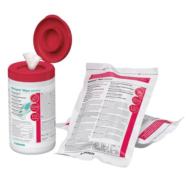 Meliseptol Wipes sensitive Nachfüllpackung (60 Tücher) Flächenschnelldesinfektion