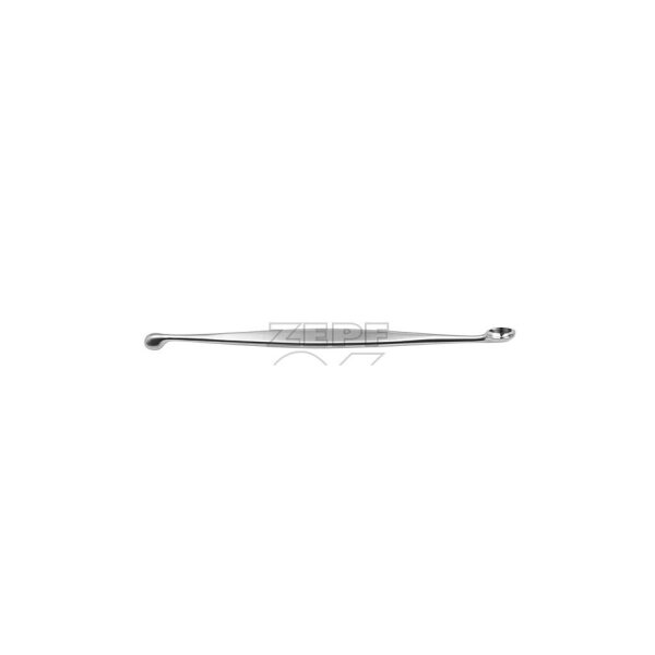 scharfer Doppellöffel nach VOLKMANN rund/oval, 14 cm