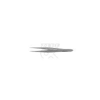 Splitterpinzette, gerade, gerieft, 11,5 cm