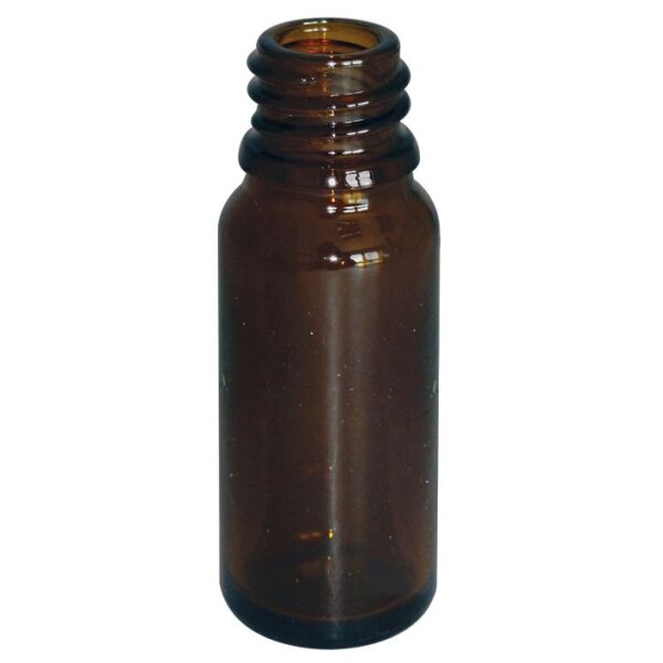 Tropfflasche 100 ml, Braunglas, mit Gewinde DIN 18, ohne Verschluss