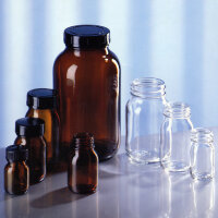 Weithalsglas 50 ml, GL 32, Klarglas mit Gewinde und...