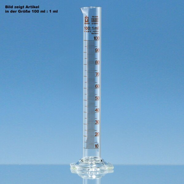 Messzylinder, hohe Form, SILBERBRAND-ETERNA, 100 ml : 1 ml