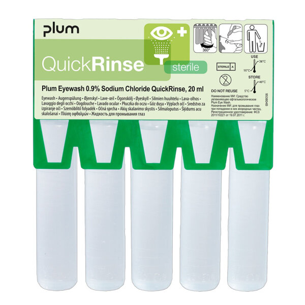 Plum Wound and Eyewash QuickRinse Refill (5 x 20 ml) VE = 4 Stck.