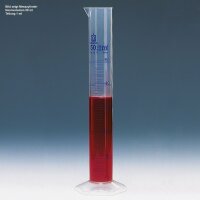Messzylinder, hohe Form, PP, 1000 ml : 10 ml, blaue...