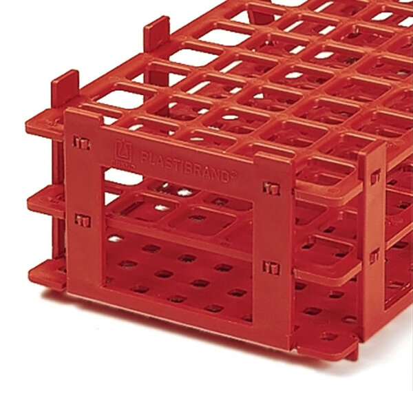 Reagenzglasgestell, PP, rot, für 32 Röhrchen bis Ø 25 mm VE = 5 Stck.