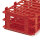 Reagenzglasgestell, PP, rot, für 32 Röhrchen bis Ø 25 mm VE = 5 Stck.