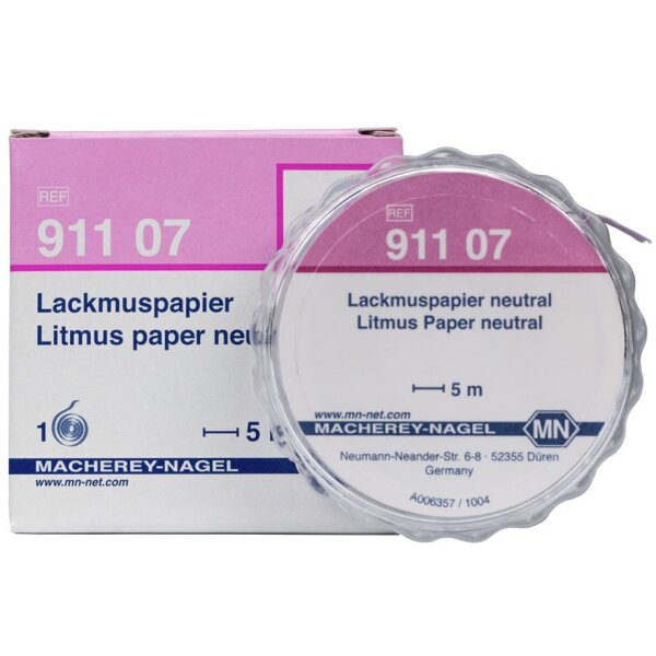 Lackmuspapier neutral 5 m x 7 mm VE = 5 Rl.