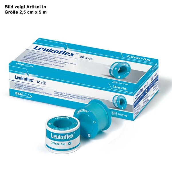 Leukoflex Rollenpflaster im Schutzring, 5,0 m x 5,00 cm, transparent