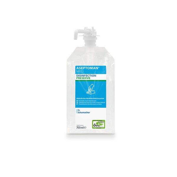 Aseptoman med ESH Vacu-Bag 700 ml, Händedesinfektion VE = 8 Beutel  * nur für den professionellen Gebrauch *