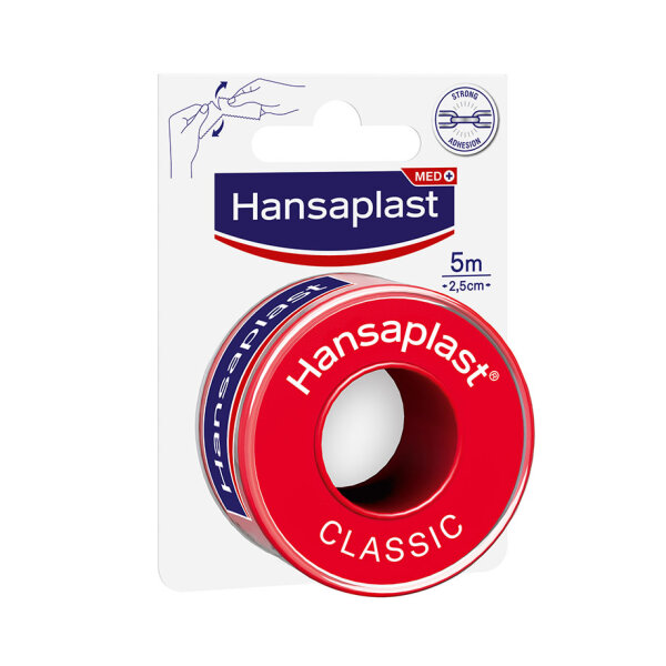 Hansaplast Fixierpflaster Classic 5 m x 2,5 cm VE = 10 Rl.