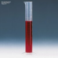 Messzylinder, hohe Form, PP, 25 ml : 0,5 ml, erhabene...