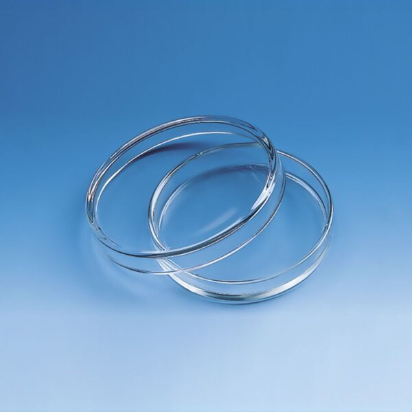 Petrischale,Natron-Kalk-Glas,ohne Nocken mit Deckel-Ø 100 mm,Höhe Unterteil 15 mm VE = 10 Stck.