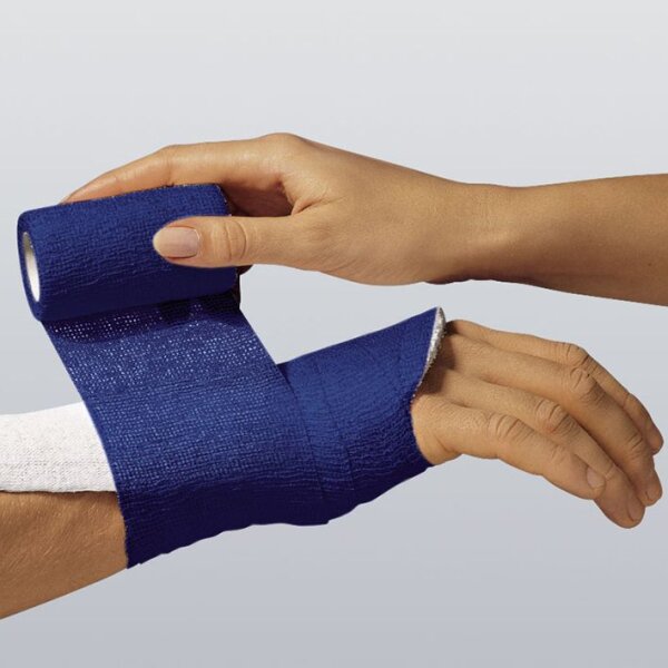 Elastomull haft color Fixierbinde, 4 m x 6 cm, blau VE = 10 Bi. /