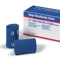 Idealbinde Color 5 m x 6 cm, blau, in Zellglas