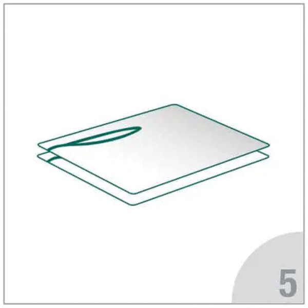 Bauchtuch-Set weiß, steril, 45 x 45 cm, 4-lagig, RK (5 Stck.) VE = 10 Sets /