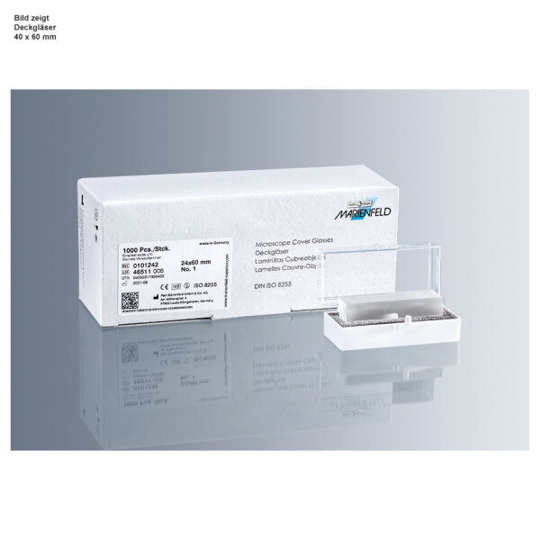 Deckgläser 24 x 60 mm (100 Stck.) VE = 10 Pack /