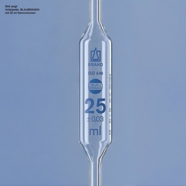 Vollpipette, BLAUBRAND, Klasse AS, 2 ml 1 Marke, AR-Glas, DE-M gekennzeichnet