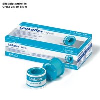 BDF Leukoflex Heftpflaster 2,5cm x 5m, o. Schutzring