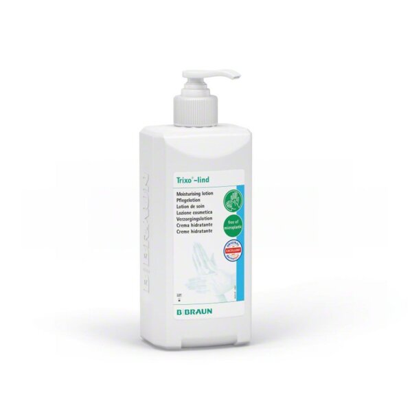 Trixo-lind 500 ml Pflegelotion (neue Formulierung) mit aufgesetzter Dosierpumpe