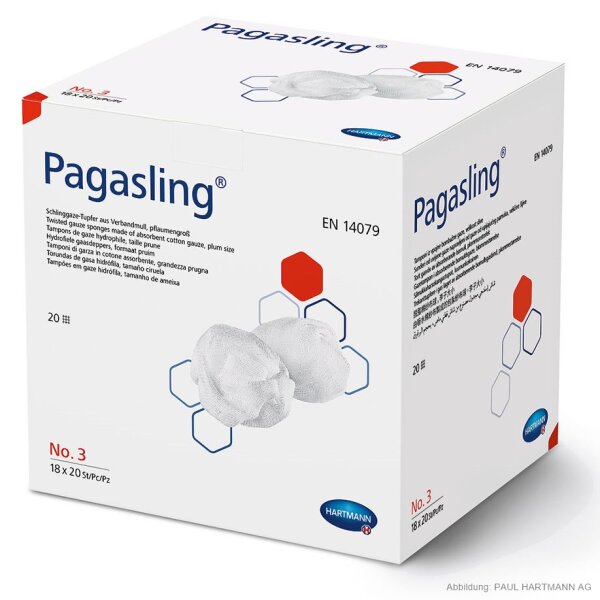 Hartmann Pagasling Schlinggaze-Tupfer | steril | Gr. 3 | pflaumengroß | 18 x 20 Stück
