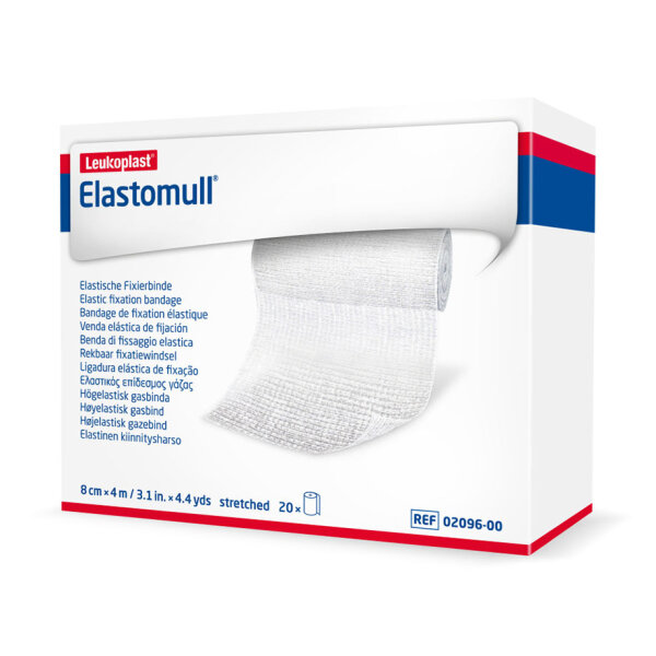BDF Elastomull  elast. Mullbinden 8cm x 4m | einzeln eingesiegelt | 20 Stück
