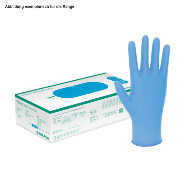 Vasco Nitril sky-blue U.-Handschuhe, PF, Gr. L, unsteril (150 Stck.)