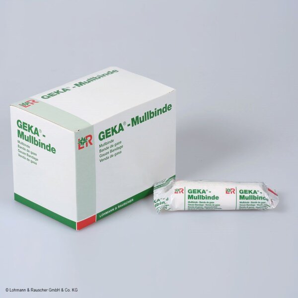 Lohmann GEKA Mullbinden 8cm x 4m | einzeln eingesiegelt  | 20 Stück