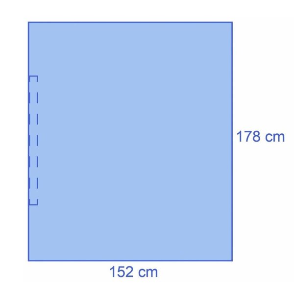 OPS Advanced Abdecktuch 178 x 152 cm, blau, steril, selbstklebend VE = 20 Stck.