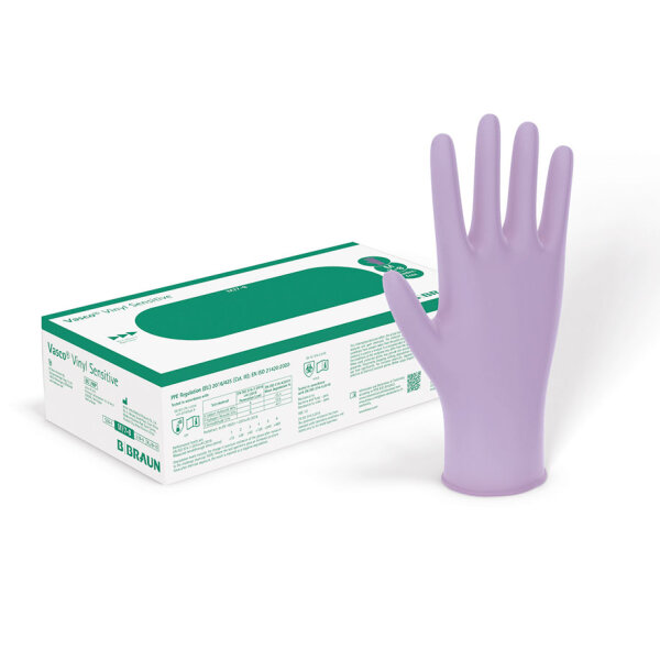 Vinylhandschuhe  Vasco® | puderfrei | violett | Gr. M | 100 Stück