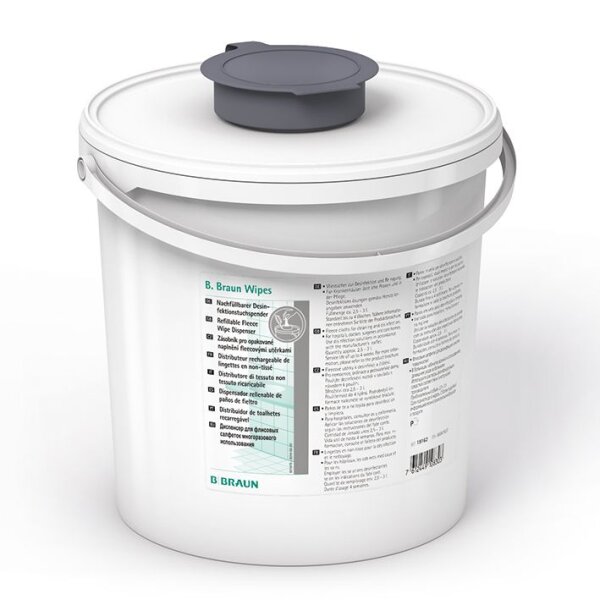 Wipes Spendereimer mit grauem Deckel (ohne Vliesrolle)