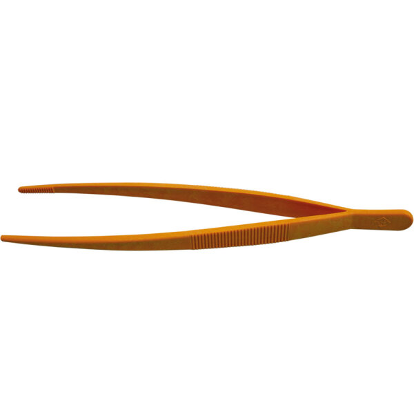 Pinzette, POM, gelb, stumpf, elastisch, Länge 250 mm VE = 25 Stck.