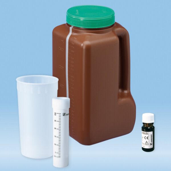 UriSet 24 - Komplett-Set für 24-Stunden-Urinsammlung inkl. Stabilisator und 30 ml Transportgefäß VE/