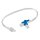 Discofix Dreiwegehahn blau mit 10 cm Schlauch VE = 50 Stck. /