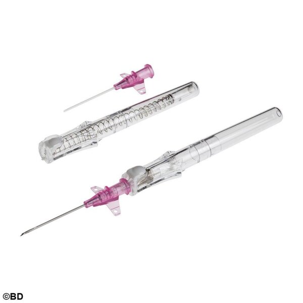 BD Insyte Autoguard Sicherheits- venenverweilkatheter mit Flügeln, 20 G, 1,1 x 30 mm, rosa VE = 50 Stck. /