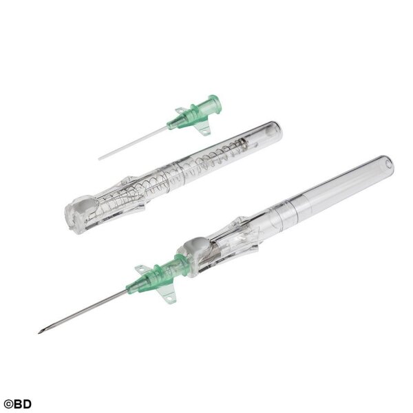 BD Insyte Autoguard Sicherheits- venenverweilkatheter mit Flügeln, 18 G, 1,3 x 30 mm, grün VE = 50 Stck. /
