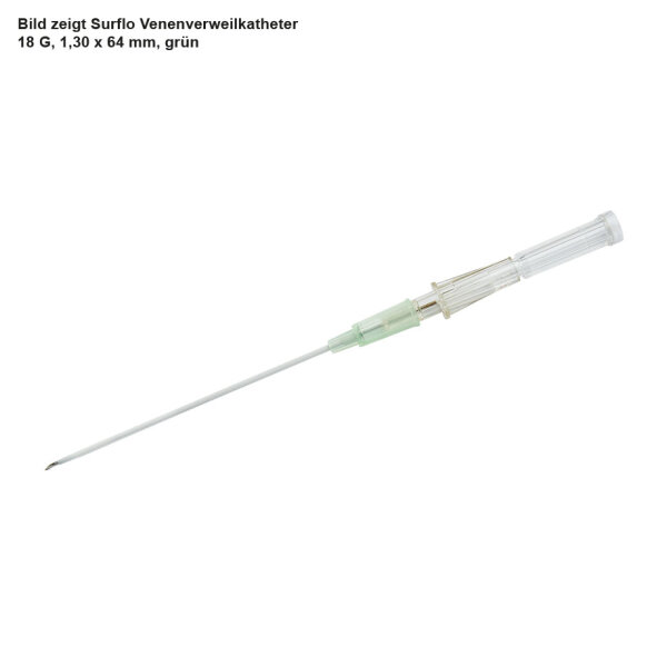 Surflo Venenverweilkatheter 18 G, 1,30 x 51 mm, grün VE = 50 Stck. /