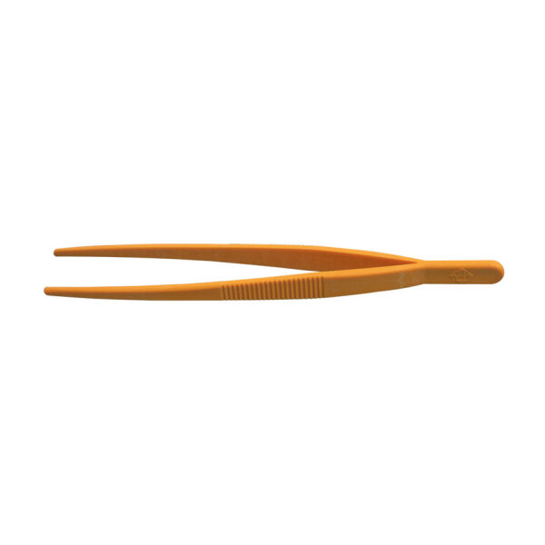 Pinzette, POM, gelb, stumpf, elastisch, Länge 145 mm VE = 50 Stck.